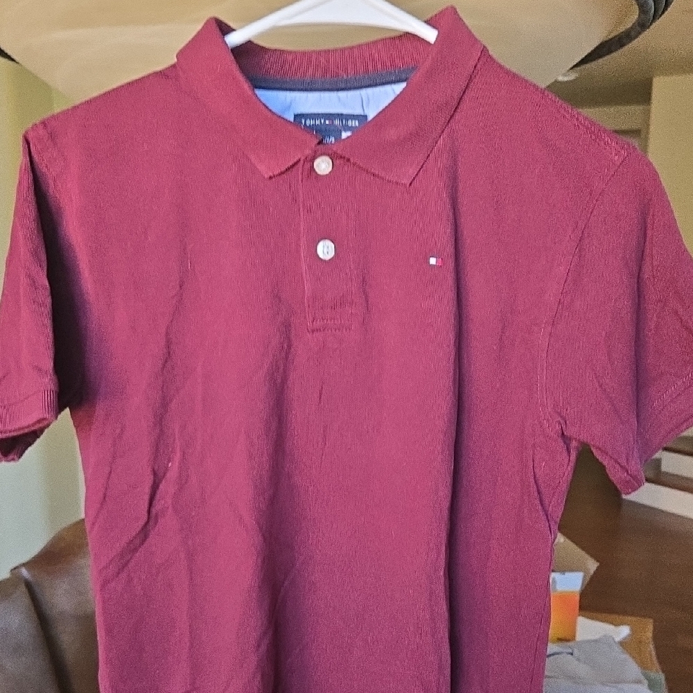 Kids Tommy Hilfiger Maroon Polo Shirt